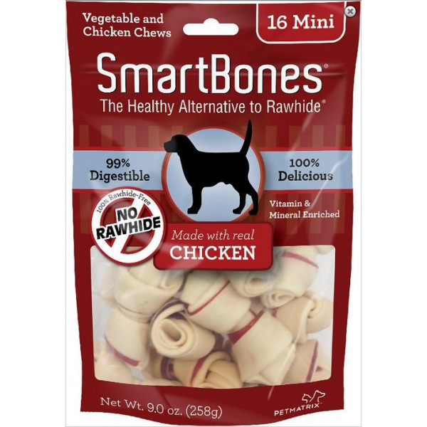 SmartBones Mini Chicken Chews 2.5"Dog Treats 迷你潔齒骨(雞肉味) 16 pack 